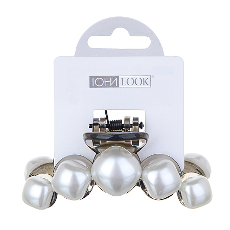 Краб для волос ЮНИLOOK, 7см, пластик, 2 дизайна, ACS-41