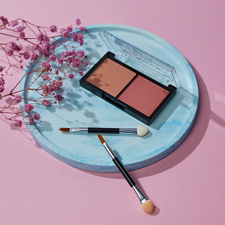 ЮНИLOOK Аппликатор двухсторонний со спонжем и кистью 10 шт, пластик, латекс, ворс нейлон, 7,5см