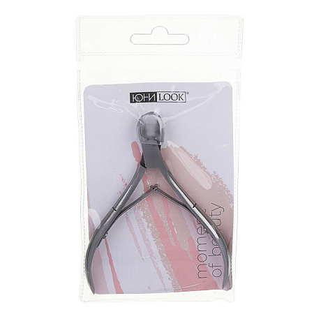 ЮНИLOOK Кусачки маникюрные для кутикулы с двойной пружиной, длина лезвий 10мм, сталь, 10см, 8716