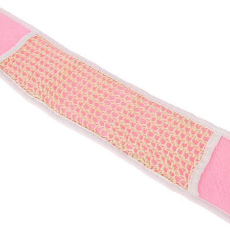 ЮL Мочалка лента банная с ручками с эффектом пилинга, сизаль, полиэстер, поролон, 68х10см, 3 цв.