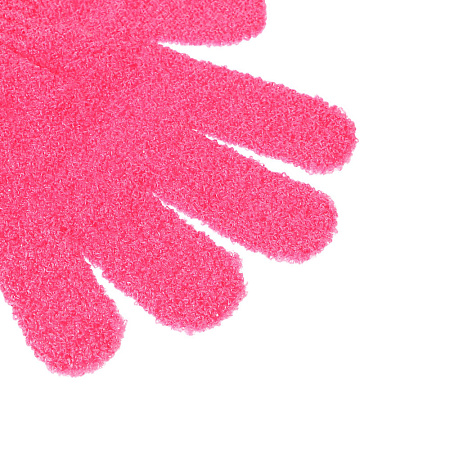 Мочалка перчатка тм ЮL с отшелушивающим эффектом, полиэстер, 18см, 5 цветов, МС24-06