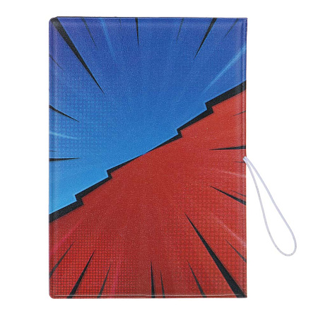 Обложка для паспорта тм ЮL с отд.для карт и удерживающей резинкой, ПВХ, 13,7х9,6см, 6 дизайнов, #3