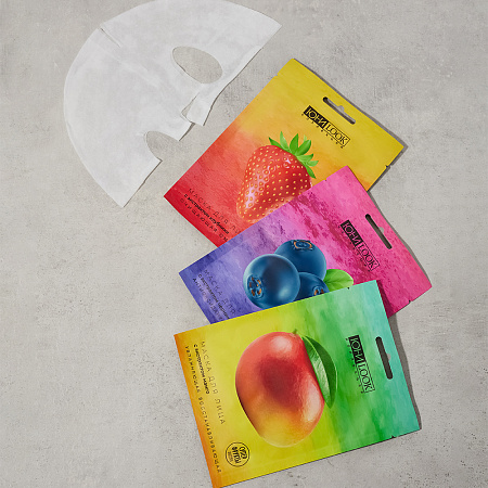 ЮНИLOOK Набор Маска тканевая для лица Суперфрукты 22 мл х 3шт, 3 вида