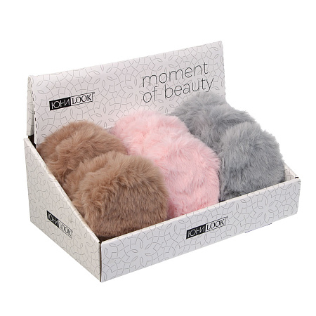 ЮНИLOOK Фурри Зеркало карманное, полиэстер, пластик АБС, стекло, диаметр 7,2см, 3 цвета