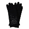 GALANTE Перчатки женские контактные, р.18-20, 50% полиэстер, 50% хлопок, черные, ОЗ25-01