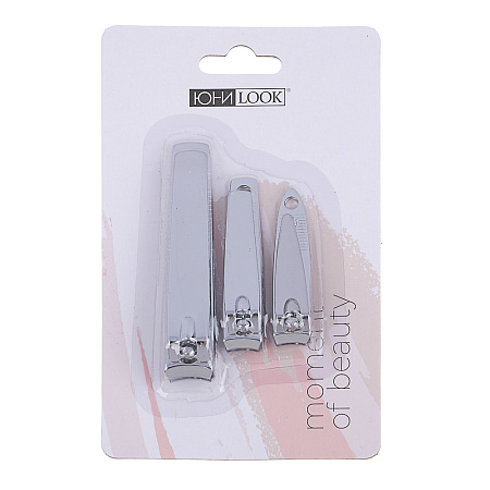 ЮНИLOOK Набор из 3-х книпсеров, металл, 7,7см / 5,7см / 5,2см