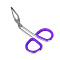 ЮНИLOOK Пинцет для бровей с ручками, металл, резина, 8см, HS-0630