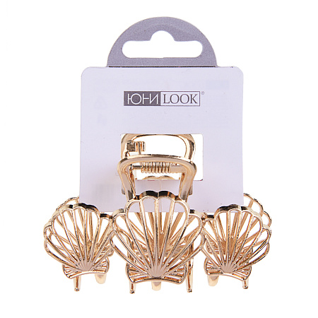 Краб для волос ЮНИLOOK, 7-8см, сплав, 6 дизайнов, ACS-38