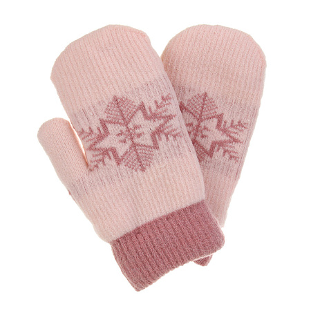 GALANTE Варежки детские на флисовой подкладке, р.14, 100% акрил, разноцветные, ОЗ25-34