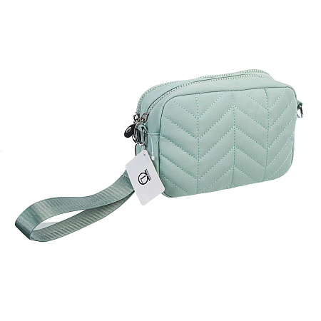 Сумка женская с 2-мя отделениями на длинном ремне тм ЮL Mint, полиэстер, 20х13х5,5см, 3 цвета