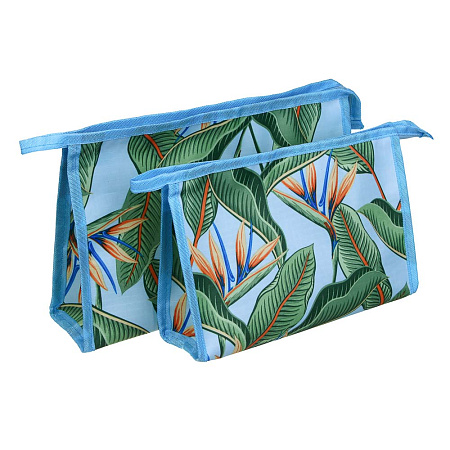 ЮL Набор косметичек 2 шт, полиэстер, ПВХ, L 26,5х17х7 см, M 23х14,5х5,5 см, 3 дизайна