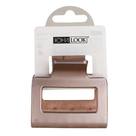 Краб для волос ЮНИLOOK, 5-6см, пластик, 2 дизайна, ACS-44