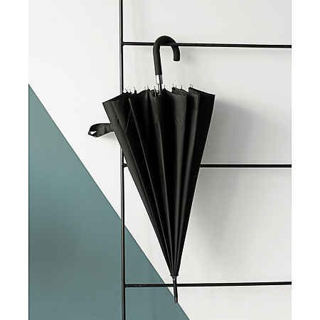 Зонт-трость мужской, металл, эпонж, d113см, 16 спиц, 2 цвета