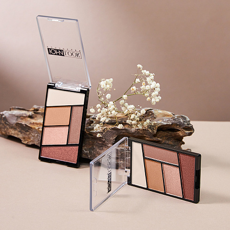 ЮНИLOOK Тени для век, 5-ти цветные 12г, Тон 02