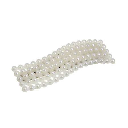 Зажим для волос со стразами 2шт, тм ЮНИLOOK, 6-8см, металл, искусствен. жемчуг, 6 дизайнов, #14