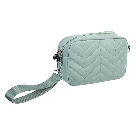 Сумка женская с 2-мя отделениями на длинном ремне тм ЮL Mint, полиэстер, 20х13х5,5см, 3 цвета