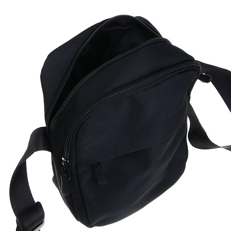 ЮL Лайфай Сумка кроссбоди с 4-мя отделениями на длинном ремне, 100% ПЭ, 21х16х7 см, черный, МП-10