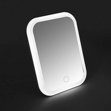 ЮНИLOOK Зеркало с LED-подсветкой, USB, 3xAA, пластик, стекло, 20x15см