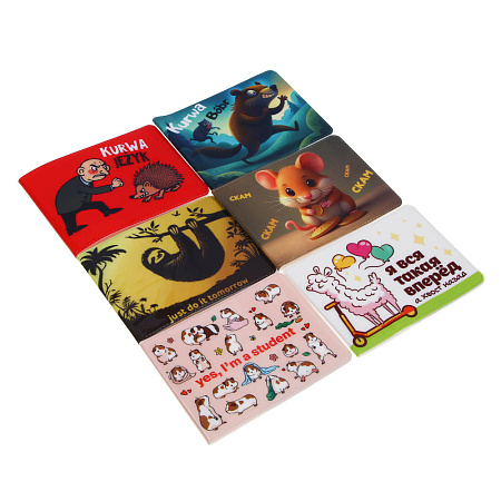 ЮL Обложка для студенческого билета, 7,8x10,6см, ПВХ, 6 дизайнов