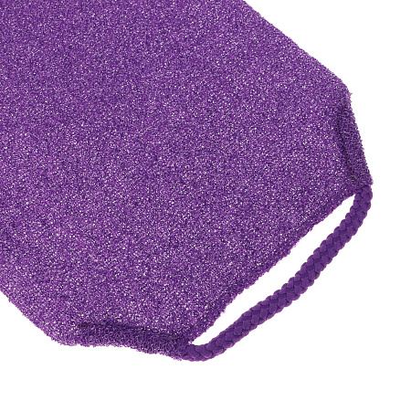 ЮL Мочалка пилинг японская для бани и душа с ручками, жесткая, полиэстер, 45х19см, 4 цвета, МС24-07