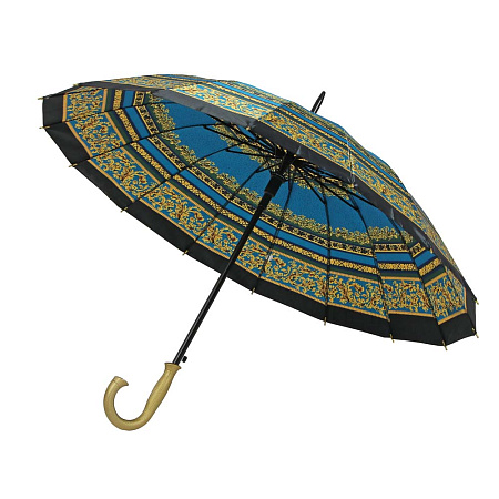 Зонт-трость женский, металл, пластик, полиэстер, 55 см, 16 спиц, 6 дизайнов, RST124406