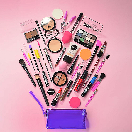 Косметичка прозрачная тм ЮL, ПВХ, 17х9х5,5см, 4-6 цветов