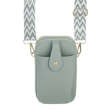 Сумка кроссбоди на декоративном ремне тм ЮL Zigzag, ПУ, металл, 19,5х12 см, 3 цвета