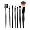 ЮНИLOOK Набор кистей для макияжа 7шт професс., дерево, синтетич.нейлон, 15см, черный, 26905-26