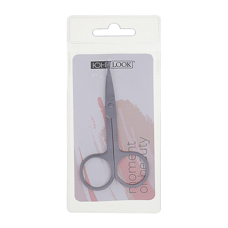 ЮНИLOOK Ножницы маникюрные для ногтей и кутикулы с загнутыми лезвиями, сталь, 8,8см