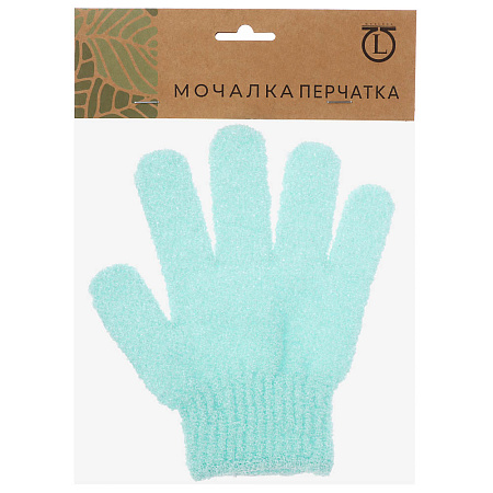 Мочалка перчатка тм ЮL с отшелушивающим эффектом, полиэстер, 18см, 5 цветов, МС24-06