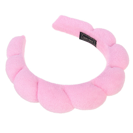 Ободок для косметических процедур махровый тм ЮНИLOOK, 100% полиэстер, 3см, 3 цвета, ВЗ24-07