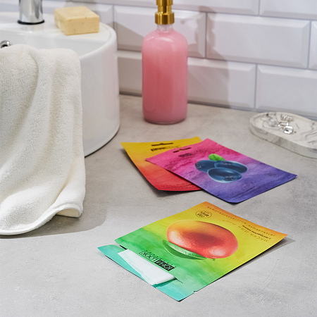 ЮНИLOOK Набор Маска тканевая для лица Суперфрукты 22 мл х 3шт, 3 вида