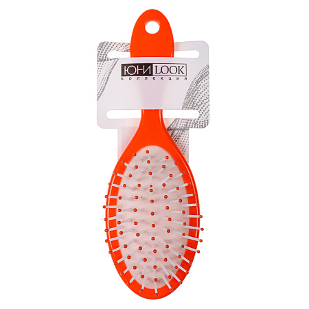 Расческа массажная тм ЮНИLOOK, пластик, 17,7х5,7см, 4 цвета