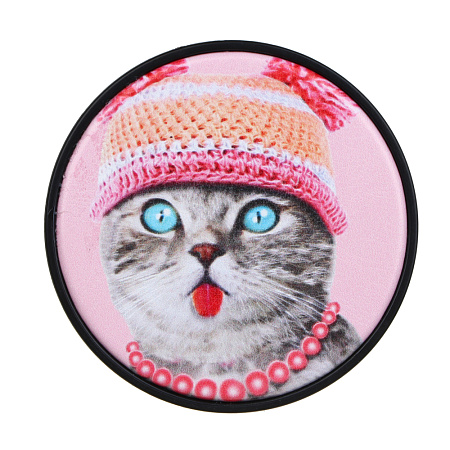 ЮНИLOOK Зеркало карманное, стекло, пластик, d6,8см, 10-12 дизайнов