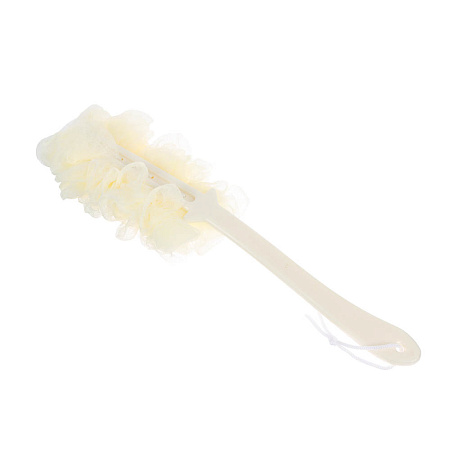 ЮL Мочалка банная с массажным эффектом с ручкой, полиэтилен, пластик, 41,5см, 3 цвета, МС24-05