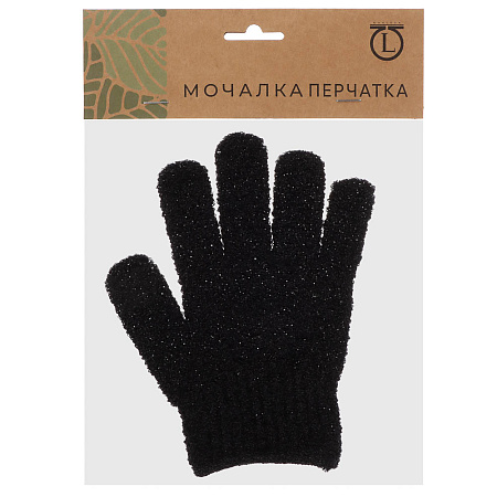Мочалка перчатка тм ЮL с отшелушивающим эффектом, полиэстер, 18см, 5 цветов, МС24-06