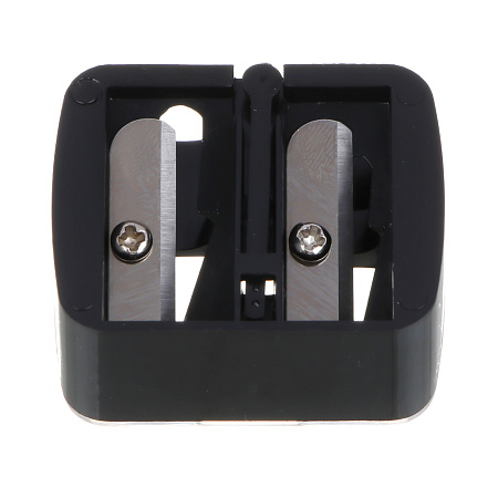 Точилка для косметических карандашей двойная тм ЮНИLOOK, PS, 3,7х3х2,3 см, черный ВЗ24-20