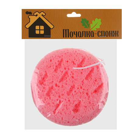 ЮL Мочалка-губка поролоновая крупнопористая с подвесом, полиуретан, 13,5х5см, 3 цвета