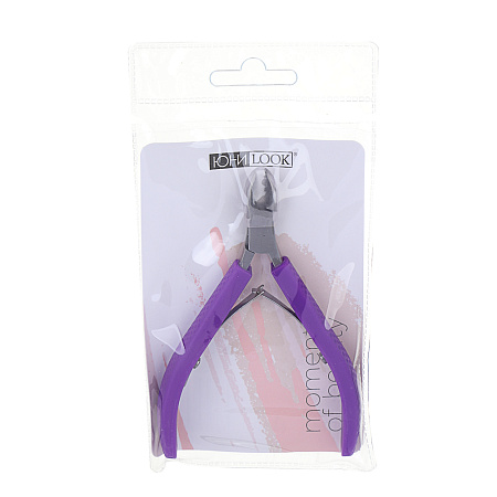 ЮНИLOOK Кусачки для кутикулы с двойной пружиной, длина лезвий 10мм, сталь, силикон, 10см, 3 цвета