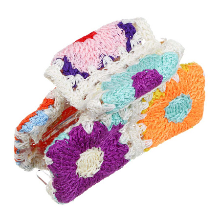 ЮНИLOOK Краб для волос, 8,5см, полиэстер, пластик, 3 дизайна