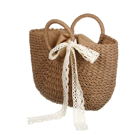 Сумка пляжная плетенная тм ЮL, 40x42см, папирус