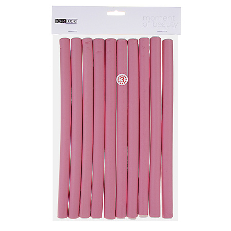 ЮНИLOOK Папильотки 10 шт, 25x1,5см, пластик, резина, 4 цвета, ACS-79