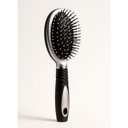 Расческа массажная тм ЮНИLOOK Классика, пластик, 23,8х6см, черно-серая