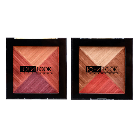 ЮНИLOOK Румяна многоцветные сияющие, 6 гр, 2 тона
