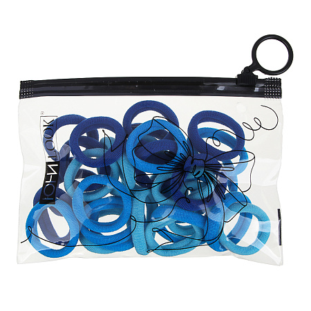 Резинки для волос ЮНИLOOK 30шт, d3,5см, полиэстер, 4-5 миксов цветов, ACS-88