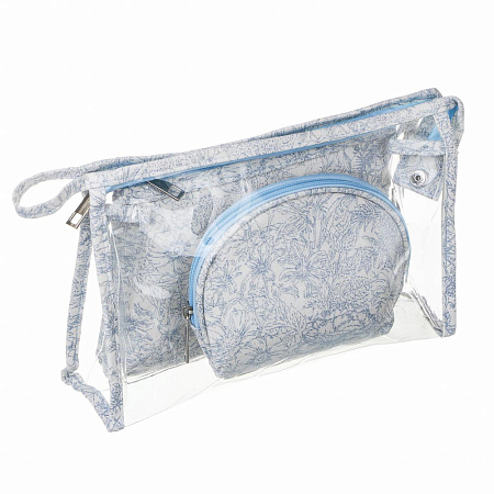 ЮL Косметички в наборе 3 шт Флора, ПВХ, ПЭ, 25х16х8см/20х14х3см/15х10х6см, 2 цвета