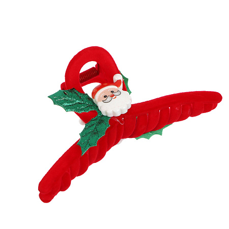 Краб для волос, тм ЮНИLOOK, 11см, иск.шерсть, полимер, полиэстер, 6 дизайнов, #3