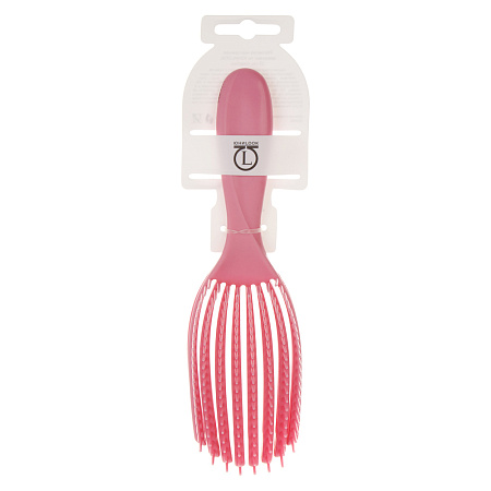 Расческа массажная веерная тм ЮНИLOOK, 23 см, пластик, 4 цвета