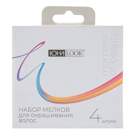 ЮНИLOOK Набор мелков для окрашивания волос 4шт, прямоугольные, 4 цвета, ACS-78