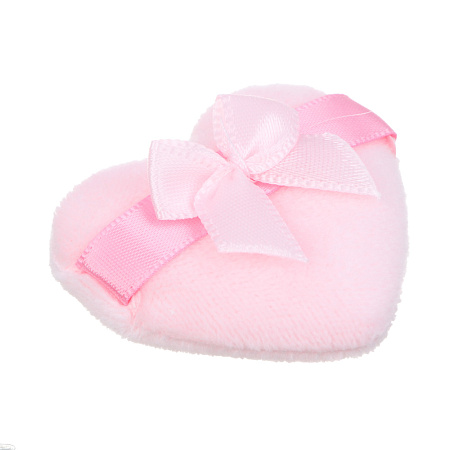 ЮНИLOOK Спонж-пуховка в виде сердца, 2 шт, полиэстер, ППУ, 4,5х4,7см, 3 цвета